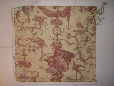 Brunschwig & Fils, Kininvie, Bird Toile, Remnants, Various Colors and Sizes  - Image 1 of 4