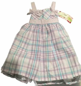 Girls Plaid Spring Dress - Picture 1 of 2