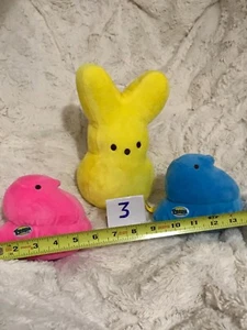 Lote de Peluche Peeps Bunny Rabbit Amarillo 8" Azul Rosa Pollito Juguete - Imagen 1 de 7