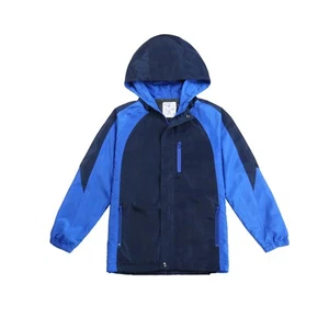 Mens Lightweight Windbreaker Jacket Hooded Zip Up Colorblock Casual Outdoor Coat - Picture 1 of 9
