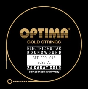 Optima 24K vergoldete E-Gitarrensaiten; Stärken 9-46 - Bild 1 von 2