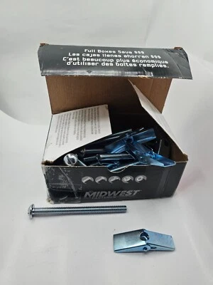 ( QTY 25 ) 3/8"-16 x 5" Zinc Plated Steel Round Head Toggle Bolts - Image 1 of 4