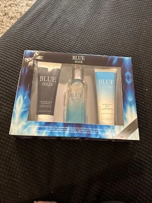 Blue Haze Bálsamo para después del afeitado Champú Jabón Corporal Colonia Set de 3 Caja de Regalo 1PACK Hombres Foto 1 de 4