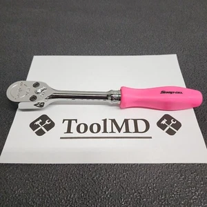 Snap-on Tools USA NEW PINK 1/2" Drive Hard Grip Fixed-Head Ratchet SHD80A - Picture 1 of 20