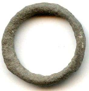 Auténtico (19 mm) bronce antiguo anillo celta dinero - Imagen 1 de 1