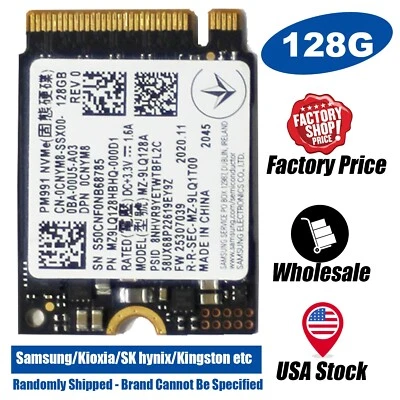 SAMSUNG/KIOXIA/SK HYNIX/KINGSTON/INTEL/PHISON/SSSTC/OTHER Samsung/Kioxia/SK hynix/Kingston etc. 2230 NVMe M.2 128GB SSD - Random Brand