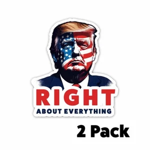 TRUMP Right About Everything Mural Art Sticker Right Wing Decal Vinyl MULTIPACKS - Picture 1 of 5