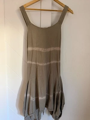 Krista Larson Pinwheel Cami желтовато-коричневый с розовым галстуком краситель, супер уникальный - Изображение 1 из 3