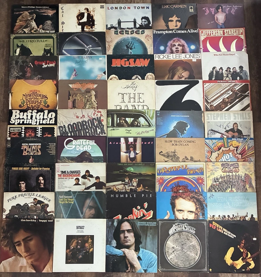 HUGE 45x Lot Classic ROCK Vinyl LPs 60s/70s/80s “GOOD COND” Blues/Pop/Folk/Psych Foto 1 de 4