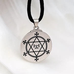 Colgante de hexagrama, collar hexagonal, llave de Salomón, amuleto... - Imagen 1 de 10