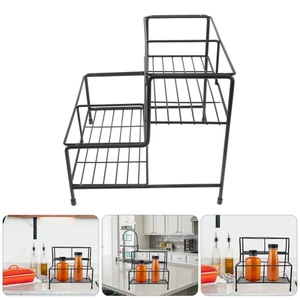  Supporto porta sciroppi per bar - ripiani portaoggetti sciroppi a 2 livelli - - Foto 1 di 12