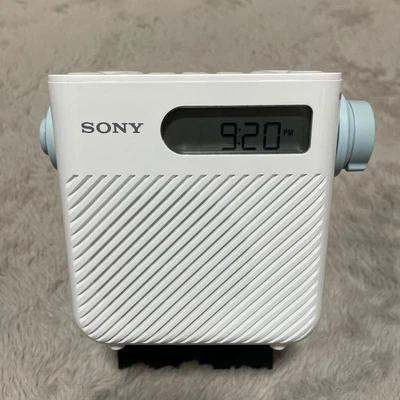 Sony ICF-S80  Shower Radio AM/Wide FM Waterproof White Confirmed Operation F/S - Image 1 of 4