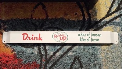 Letrero publicitario de refresco antiguo con barra de empuje de puerta de 30"" Foto 1 de 4