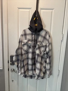 Trinity Coast Men's Long Sleeve Flannel Lined Hooded Jacket Sweater XXL NWT Whit - Picture 1 of 10