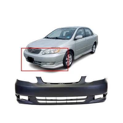 Bumper Cover Fascia for 2003-2004 Toyota Corolla CE LE 5211902915 Front Primed - Image 1 of 4