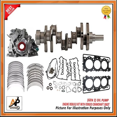 306DT GEN 2 ENGINE REBUILD KIT WITH FORGED CRANKSHAFT FOR LAND ROVER JAGUAR 3.0D - Image 1 of 3