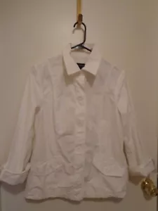 Calvin Klein Jeans Long Sleeve Women's Shirt White Color Size Large - Picture 1 of 12