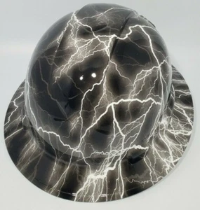 Neuer fester Hut mit voller Krempe maßgefertigt wassergetaucht WEISSER BLITZ. Kostenloser Versand! - Bild 1 von 3