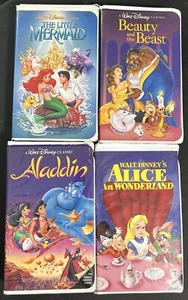 Disney Little Mermaid Beauty & The Beast Aladdin Alice Black Diamond Edition Lot - Picture 1 of 7