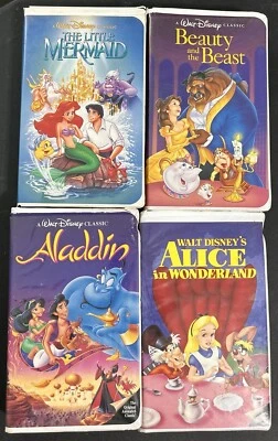 Disney Little Mermaid Beauty & The Beast Aladdin Alice Black Diamond Edition Lot - Image 1 of 4