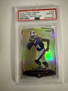 2014 Topps Chrome Refractor #138 Sammy Watkins RC Running Psa 10 - Picture 1 of 13