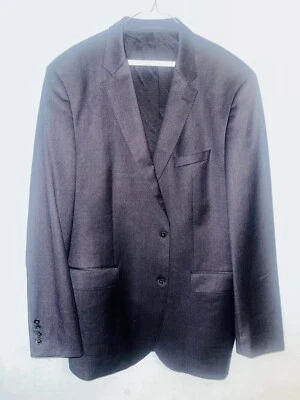HUGO BOSS Woven Italy Dark Brown Wool Blend Sport Coat Blazer 44L - Image 1 of 4
