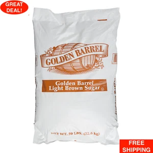50 lb. Golden Barrel Light Brown Sugar Kosher For Baked Goods & Cooking Glazes - Picture 1 of 12