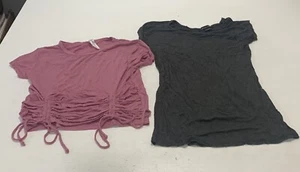 Love Charm Pink Shirt Size M And AMERICAN DREAM Gray Girl Size M Lot Teens - Picture 1 of 13