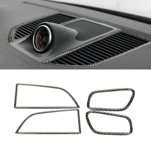 4x Soft Carbon Fiber Interior Air Vent Cover Trim for Porsche Macan 2014-2021 - Bild 1 von 10