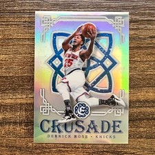 2016-17 Panini Excalibur Derrick Rose Crusade Silver Prizm #43 New York Knicks
