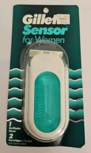 NEW VINTAGE 1992 GILLETTE SENSOR FOR WOMEN NOS 1 RAZOR 2 CARTRIDGES - Picture 1 of 4