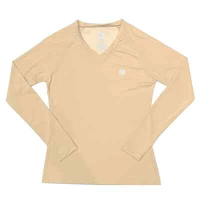 Camiseta de protección solar de secado rápido con cuello en V para mujer - seda hielo manga larga (S-2XL) Foto 1 de 4