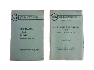 bLIND RECREATION + SWIMMING PROGRAM VINTAGE PB BOOKS W/ EPHEMERA LOT neocurio - Picture 1 of 11