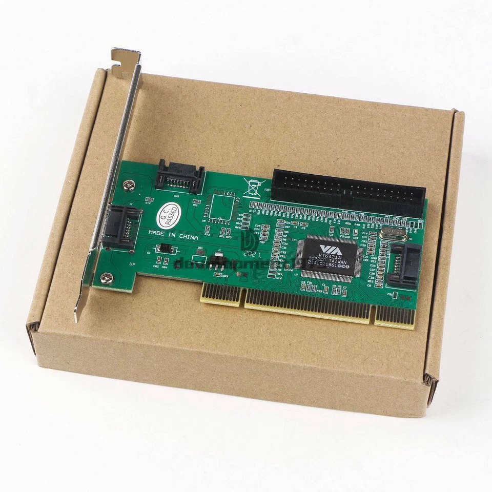 1PC VIA VT6421A ONE 3 SATA+1 Port IDE to PCI RAID Card Controller Adapter  - Image 1 of 4