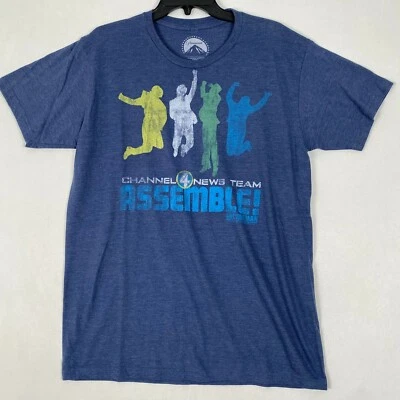 Anchorman Movie T-Shirt Paramount Men’s Size Large Blue Graphic Tee Short Sleeve - Image 1 of 4