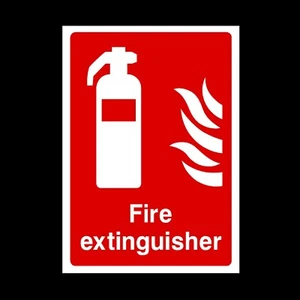 Letrero o pegatina de plástico rígido extintor de incendios - todos los tamaños A6 A5 A4 (FE11) - Imagen 1 de 1
