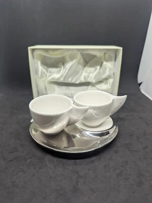 Yinyang Espresso Tea Set La Coccarda Cosenza Service For 2 Original Box - Image 1 of 4