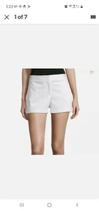Worthington Women's High Rise Midi Shorts  White 5" Inseam Size 18 - Picture 1 of 6