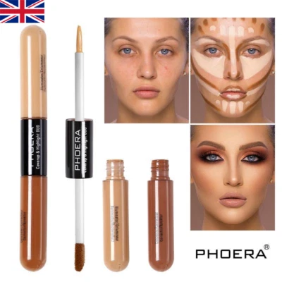 PHOERA Sculpt & Highlight Concealer Contour Foundation Dual Face Shadow Stick UK - Image 1 of 4