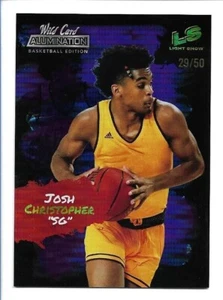 Wild Card Alumination 2022 Josh Christopher Purple Light Show Shimmer #LS-15/50 - Imagen 1 de 2