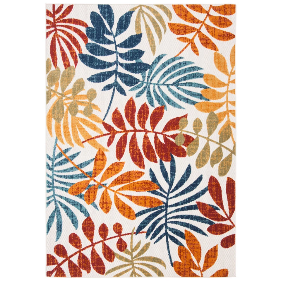SAFAVIEH Outdoor CBN814A Cabana Collection Creme / Red Rug - Image 1 of 1