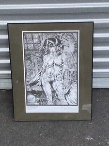 Vintage Timothy Vigil Signed Limited Macabre Erotica Art Print 1990 Comic Book - Bild 1 von 14