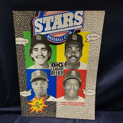 1991 LAS VEGAS STARS VS SEATTLE MARINERS PROGRAM YEARBOOK +ROSTER  - Image 1 of 4