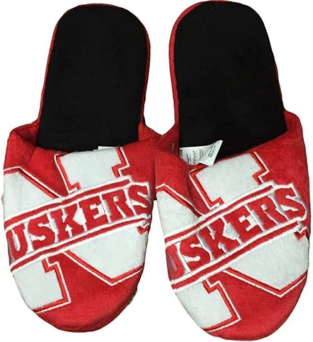 Forever Collectibles NCAA Nebraska Cornhuskers Logo Slide Slippers Cover