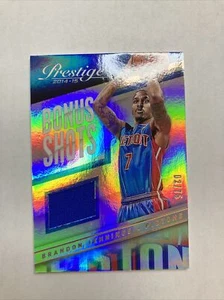 2014-15 PRESTIGE BRANDON JENNINGS Holo Foil JERSEY Patch /75 Short Print SP Rare - Picture 1 of 3