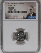 2022-D NGC MS69 MS69FT FT Full Torch Roosevelt Dime