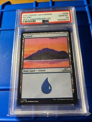 2022 mtg 30th annivesary edition PSA 10 Island - Image 1 of 2