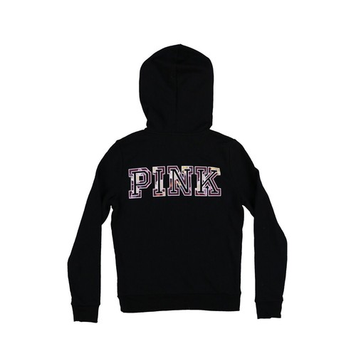 UNDERCOVER Victoria's Secret ROSA Felpa Pullover Felpa con Cappuccio Nero M Medium Logo Us intime Ottimeioni