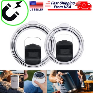 20/30 oz Magnetic Slider Splash Spill Proof Lid for YETI Rambler Tumbler Cup US - Picture 1 of 14