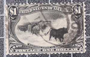 Scott 292 - $1.00 Trans-Mississippi - Used - Nice Stamp - SCV - $700.00 - Picture 1 of 2